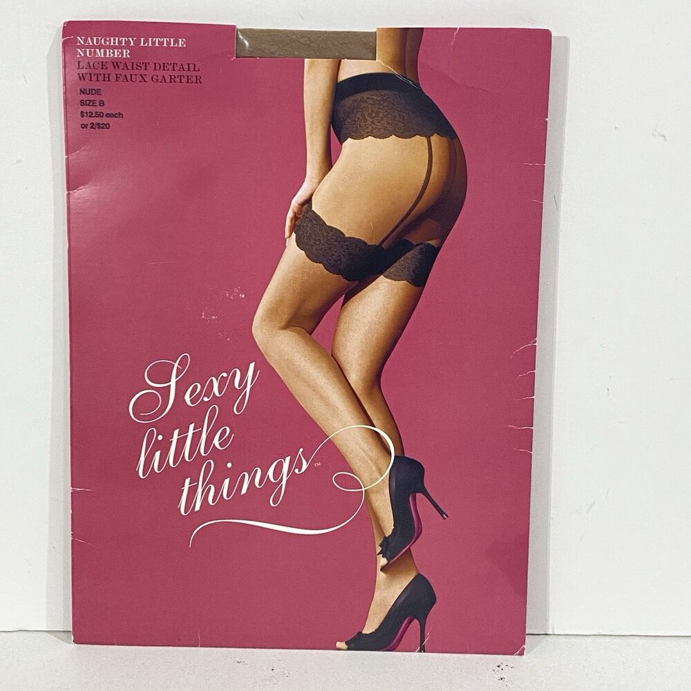 Victoria's Secret NUDE Sexy Little Thing SIZE B Naughty Little Number Pantyhose